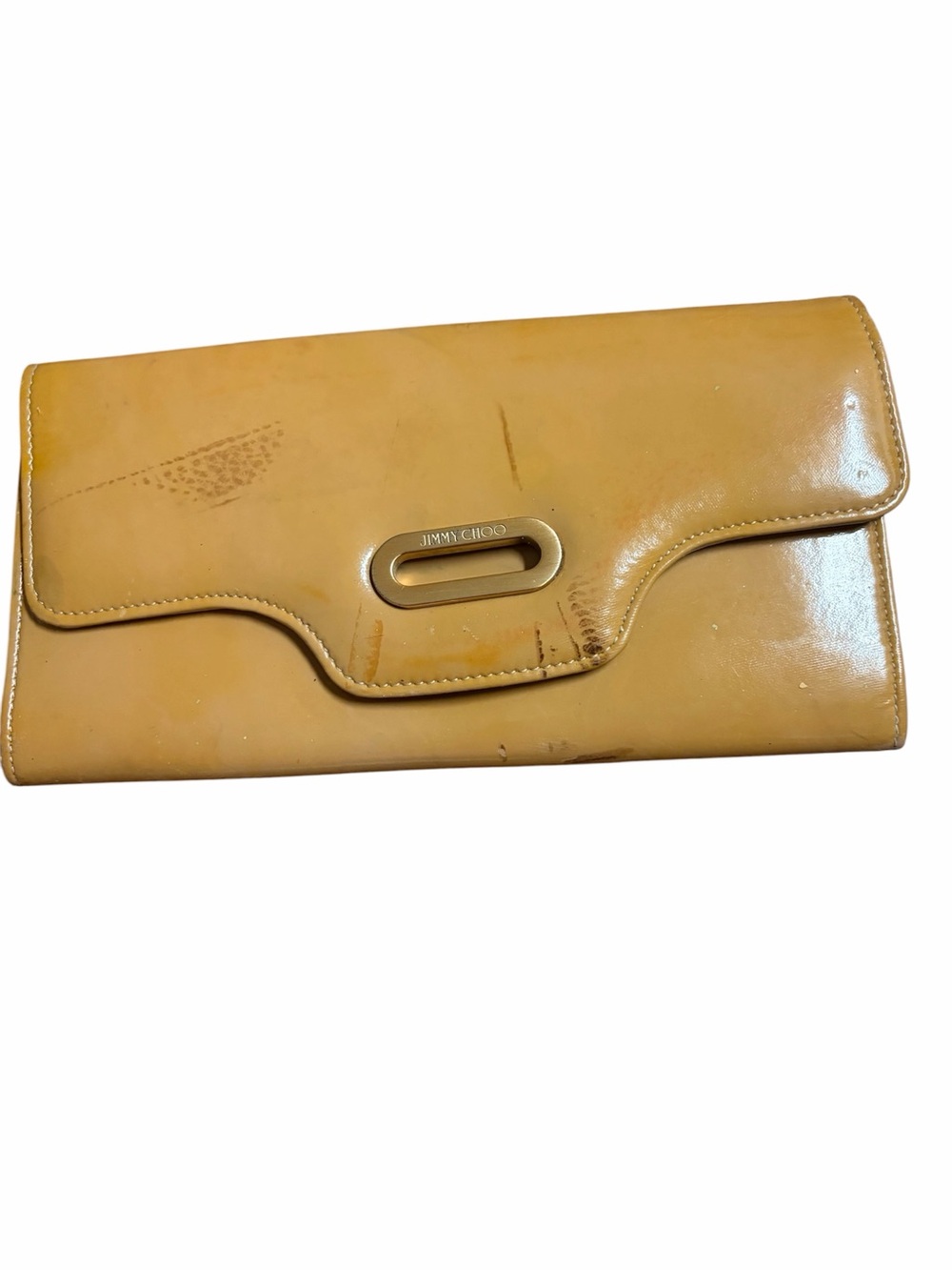 Authentic Jimmy Choo Patent Leather Top Handle Bag Designer